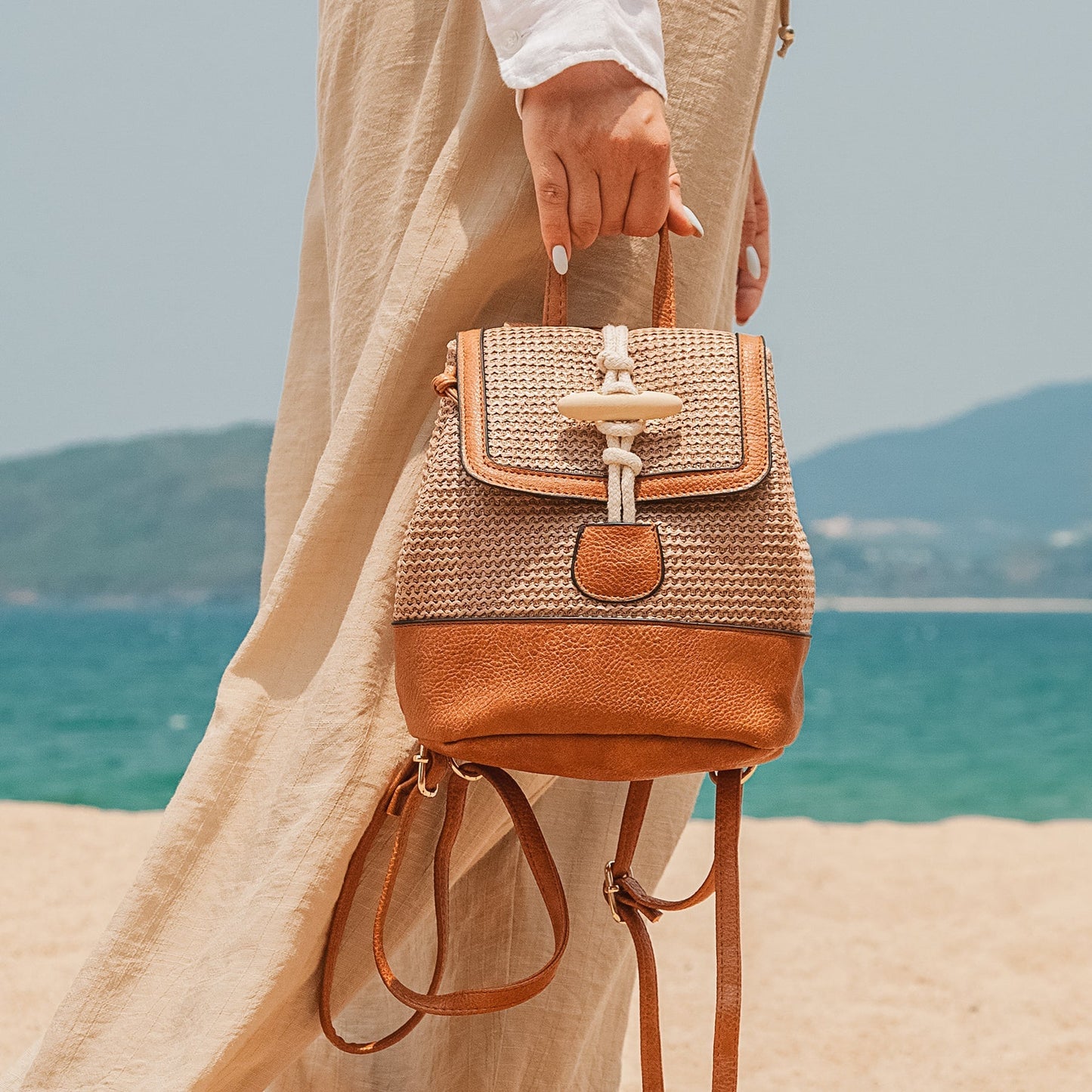 Arken | Leili Straw Backpack