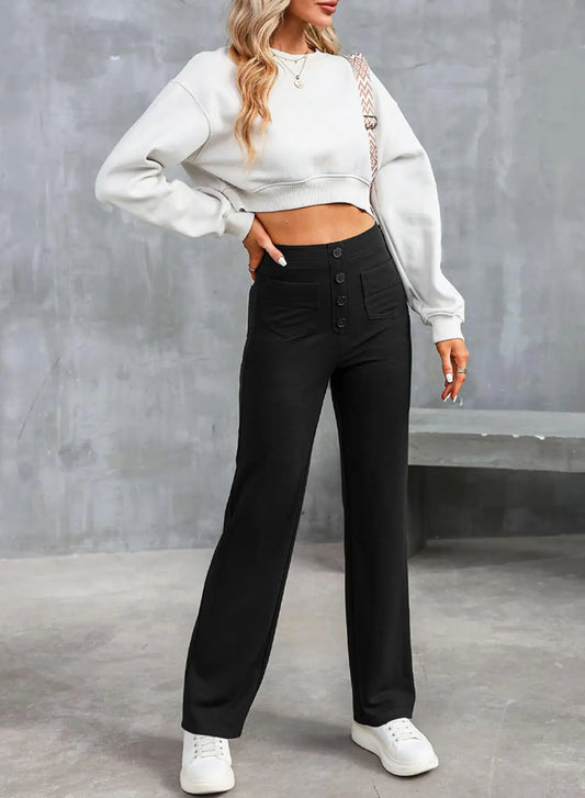Arken | Stylish High-Waisted Trousers with Elastic