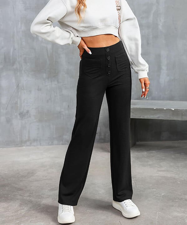 Arken | High-Waisted Elastic Casual Trousers for Miss